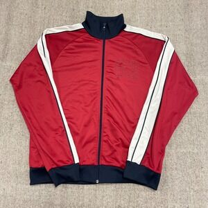 Vintage Guess sweatshirt mens xl red 1990s zip up stripped washington lions